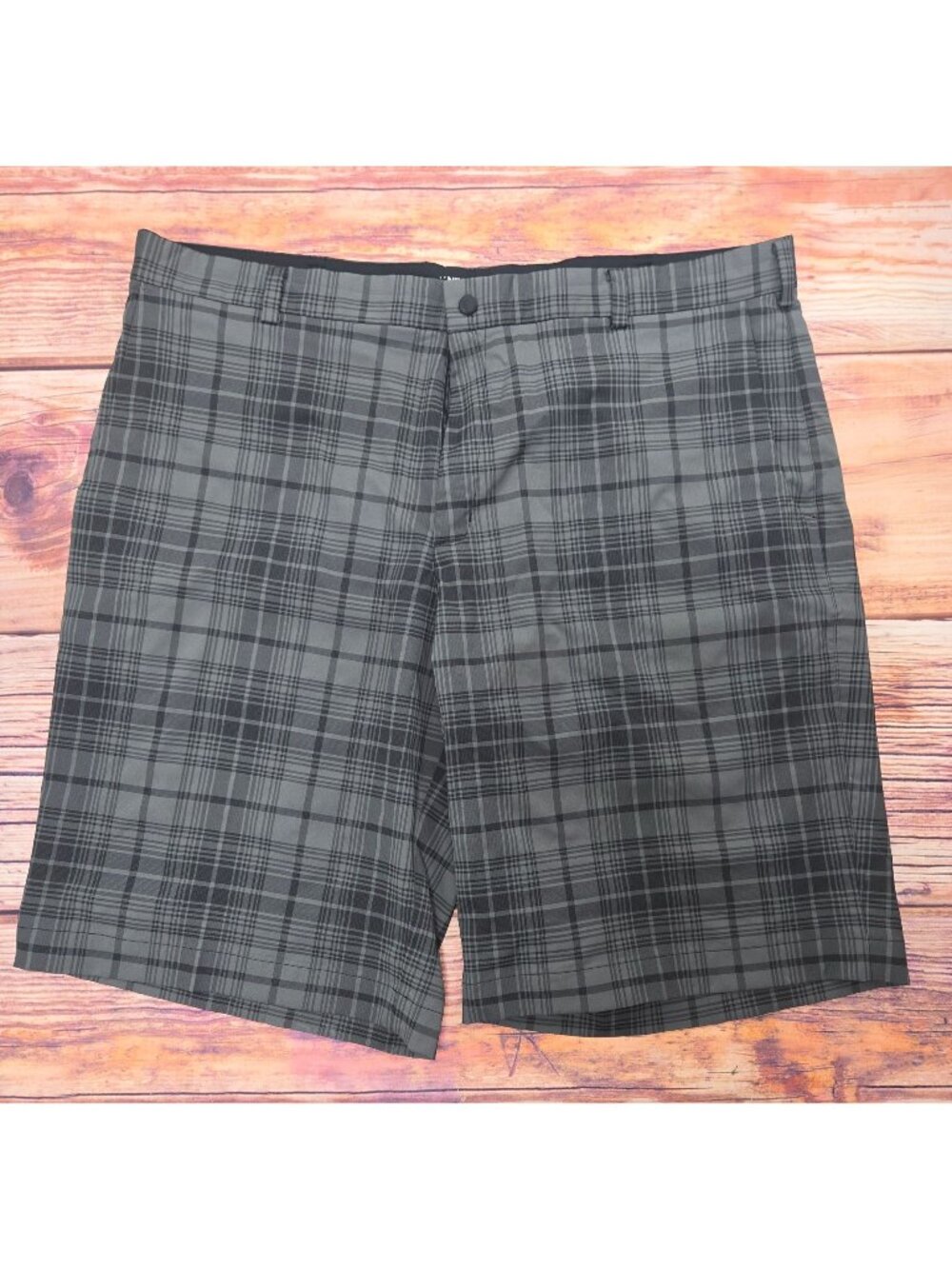 Nike Golf Dri-Fit Mens Gray Plaid Shorts 40